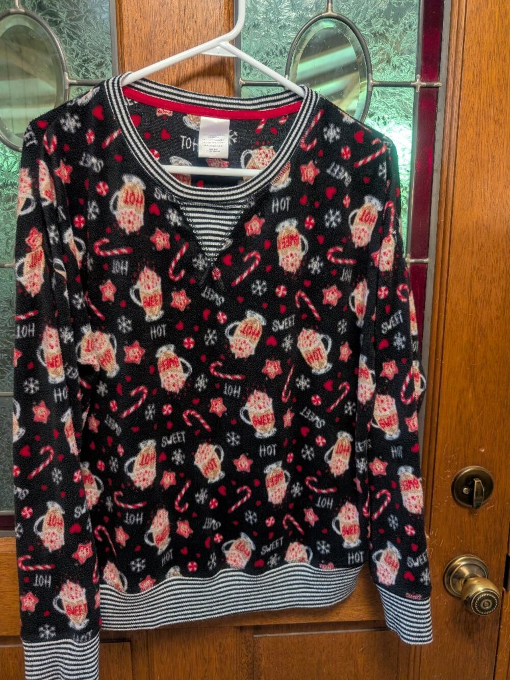 Womens Black pajama top, size 12/14